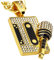 Healeved Hip Hop Microphone Necklace for Chain Jewelry with Cassette Pendant Neck Chain for Parties Birthdays Anniversaries and Celebrations