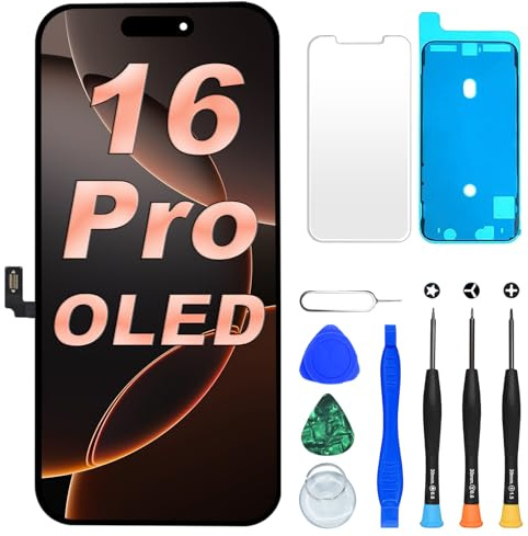 DIGI4U OLED for iPhone 16 Pro Screen Replacement, 6.3'' FHD COF NOT LCD Screen for iPhone 16 Pro Display Digitizer Assembly, with Repair Tool Kit for iPhone 16 Pro Replacement Screen