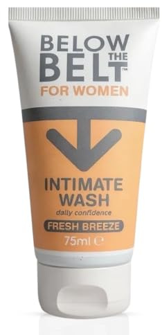 Below The Belt Female Intimate Wash Soap Free pH Balanced Fresh 75ml | Soap-Free Feminine Wash with Daily pH-Balanced Formula. Gentle intimate cleanser for freshness and comfort.