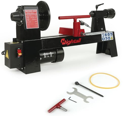 Macchina per tornio per legno, 8 tornio da banco da 30,5 cm, velocità variabile infinita 750-3200 giri/min, per lavorazione del legno, tornitura del legno
