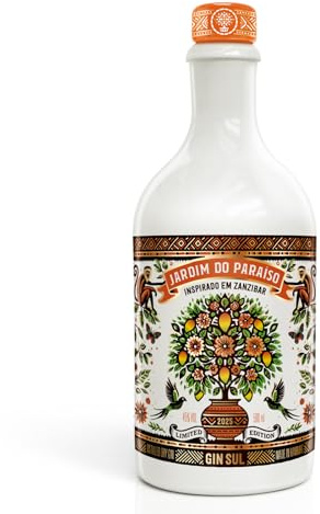 GIN SUL Jardim do Paraíso Zanzibar - limitierter Prestige-Gin - 1 x 0,5l Distilled Dry Gin made in Hamburg 45% Vol. - Mango, Passionsfrucht, Muskat, Ingwer & Kardamom – fruchtig, würzig
