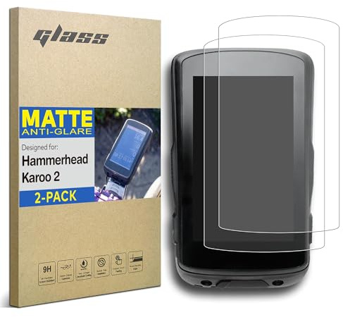 INNOSURE [2-Pack] Premium Tempered Glass Screen Protector for Hammerhead Karoo 2 GPS Bicycle Computer 3.2 Inch Touchscreen 9H Scratch-Resistant/Anti-Glare (Matte)