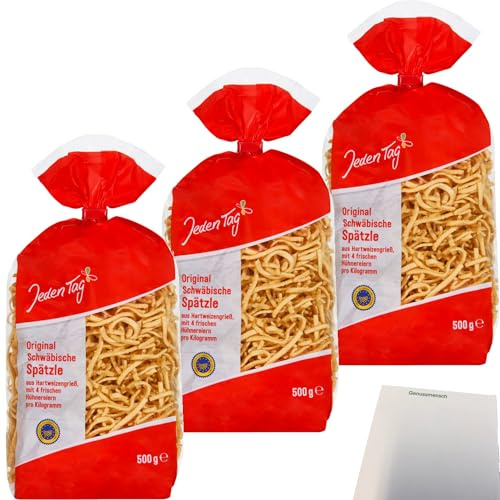 usy Bundle für Jeden Tag schwäbische Spätzle 3er Pack (3x500g Packung) + usy Block