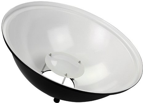 Fotodiox Pro Beauty Dish aus Metall, 45 cm, mit Elinchrom-Einsatz, innen weich weiß