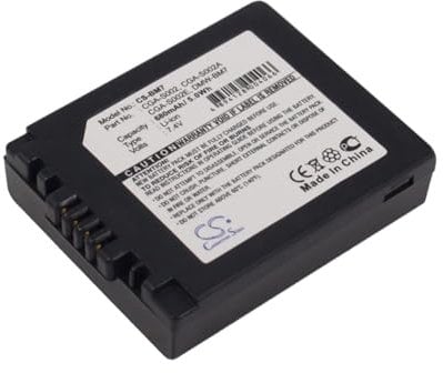 680mAh Battery For Panasonic Lumix DMC-FZ1, Lumix DMC-FZ10, Lumix DMC-FZ10EB