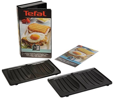 Tefal XA800112 Snack Collection | Zwei Teller Croque Monsieur + 1 Rezeptbuch | Platten austauschbar | antihaftversiegelt | spülmaschinengeeignet