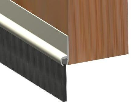 STORMGUARD Door Brush Strip Draught Excluder - Aluminium