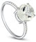 MIORE Damen Ring | echtes 9 Karat (375) Weißgold | mit grünem Amethyst von 2,40 Karat und 10 echten Diamanten | Damenschmuck Gold | handgemachter Schmuck, zertifiziert nachhaltig