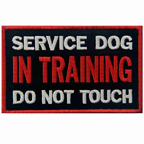 Service Dog in Training Do Not Touch Westen/Geschirre, Emblem, bestickter Verschluss, Klettverschluss