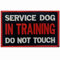 Service Dog in Training Do Not Touch Westen/Geschirre, Emblem, bestickter Verschluss, Klettverschluss