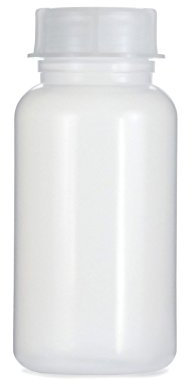 Bouteille à col large de 1000 ml en LDPE avec bouchon à vis, bouteille de chimie vide de 1 litre, bouteille de laboratoire avec couvercle comme récipient de stockage pour le laboratoire