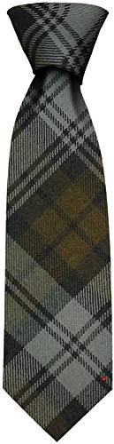 I LUV LTD Gents Neck Tie Black Watch Weathered Tartan Military Lightweight Scottish Clan Tie