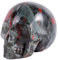 AITELEI 2 Natur Hand Geschnitzte Edelstein Skull Statue, Heilung Crystal Stone menschlichen Reiki Skull Figur Statue Skulpturen (Blutstein)