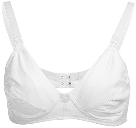 Soutien-gorge de maternité en coton Soutien-gorge d'allaitement ouvert pour femmes enceintes(42/95-blanc)