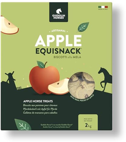 Guidolin Horses Apple Equisnack – Biscotti per Cavalli alla Mela Snack Naturale 2 kg