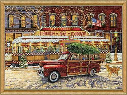 Design Works Counted Cross Stitch Kit 14X20-Route 66 Christmas (14 Count)