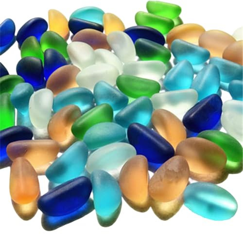 10-16mm Mixed Color Top Ungebohrte Sea Beach Glasperlen Bulk DIY Schmuck Anhänger Dekor, Anhänger für Seeglas Schmuck Herstellung Ohrringe Halskette Herstellung