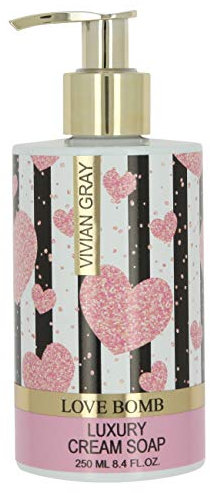 VIVIAN GRAY 1050 Seifenspender mit Creme-Seife Love Bomb Luxury, Patschuli, pink/gold (250 ml)