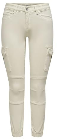 ONLY ONLMISSOURI REG ANK Cargo PNT Noos Mous, Pumice Stone, 36W / 32L Femmes
