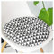 YOUCAI Runde Bodenkissen Kissen Baumwolle Leinen Sitzkissen Yoga Fenster Tatami Home Office Pad Outdoor Stuhlauflage,SchwarzWeiß,40x40cm