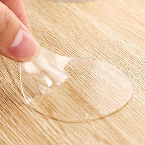 QOTSTEOS Transparent Auxiliary Sticker Pads, Double Sided Round Adhesive Suction Tab Disk Waterproof Ceramic Tile Sticky Tape for Hook, Bathroom, Windshield, Tiles (size:1pc)