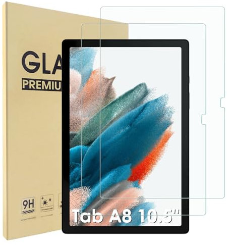 Hianjoo 2PCS Vetro Temperato Compatibile per Samsung Galaxy Tab A8 10.5 2021, [AntiGraffio] Pellicola Protettiva 9H Compatibile con Samsung Galaxy Tab A8 10.5''
