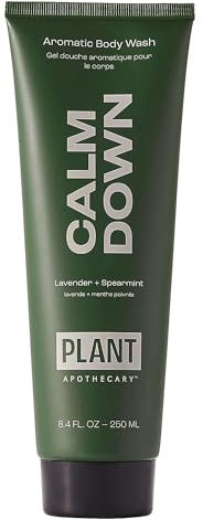 PLANT Apothecary Calm Down Natural Aromatherapy Spearmint Body Wash for Women and Men - Shower Gel with Lavender and Chamomile - 8.4 fl oz