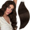 RUNATURE Tape in Extensions Echthaar 30cm Braun Echthaar Extensions Tape in Dunkelbraun Menschliches Haar Tape Extensions Echthaar Braun Glatt 30g 20pcs #2