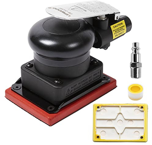 UPWOOD Mini-Jitterbug-Luftschleifer, 7,6 x 10,2 cm, 1/8 Zoll Orbit 12.000 Max OPM mit extra Haken-Schlaufen-Pad (7,6 x 10,2 cm)