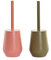DKD Home Decor Escobilla para el baño, Poliestireno, Verde, Rosa, Estándar