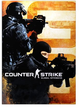 Displate Offiziell Counter Strike MetallPoster Magnetische Befestigung Inklusive Lizenziert Bilder Hochwertiges Poster CS:GO Key Art 45 cm x 32 cm