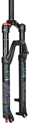 NANLIO Sospensione per bicicletta da 26/27,5/29 pollici, forcella ad aria, regolazione del rimbalzo, per mountain bike, RL/LO, per bici QR 100 x 9 mm (MATE-27,5 dritto-manuale)