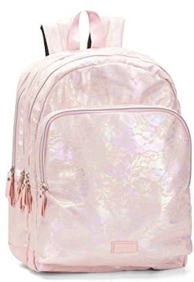 Comix - Zaino Romantic Pink Scuola Media, Elementare e Superiore, con Schienale Imbottito e Rinforzato, Spallacci Regolabili e Vano Principale + Tasca Frontale con Zip, cm 32x21x43h, 31lt