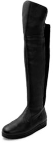 VITAFORM 2in1 Overknees Stiefel Damen Flach - Feinstes Hirschleder aus Italien - Leicht und Anschmiegsam - Perfekter Schuh für Herbst und Winter schwarz, 38