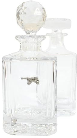 Cannon Cut Crystal Glass Decanter & Golf Ball Style Stopper 720