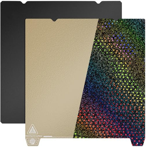 YOOPAI Doppelseitig Texturiert PEI + Glattes PEY Druckplatte 235x235mm, Regenbogenstern Druckbett für Creality Ender 3/ Ender 3 Pro/Ender 3 V2/ Ender 3 S1/ Ender 3 Neo/Voxelab Aquila 3D Drucker