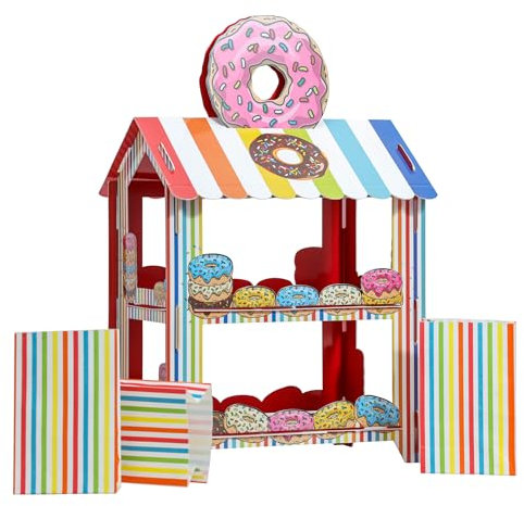 Sweet Stand - Soporte de exhibición para tartas, postres, fiestas de cumpleaños, dulces, palomitas de maíz, golosinas para fiestas (donas)