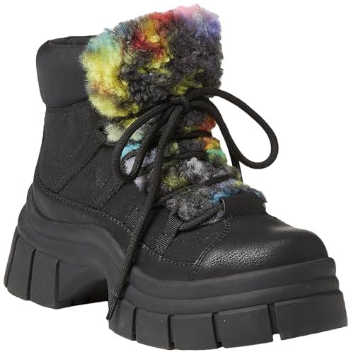 Rocket Dog Tiger Womens Black Chunky Platform Boot - Size 7 UK - Black