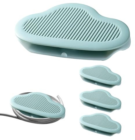 Zestvria Organizer Porta Fili – Morsetti per Cavi da Parete – Morsetti autoadesivi per Caricabatterie USB telefonico, Cuffie, Tastiera