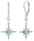 REDSUN Türkis Ohrringe 925 Sterling Silber Achtzackiger Stern Stern Türkis Ohrringe Regenbogen Türkis Schmuck für Mädchen Mutter Tochter Damen Freundin Geschenk