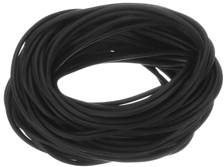 QUARKZMAN Nastro Tenuta Schiuma Silicone, Diametro 2mm (0,08) Lunghezza 12 Metri (39,37 Ft) Guarnizione Gomma Spugna Rotonda Corda Gomma Solida per Macchinari e Industrie, Nero