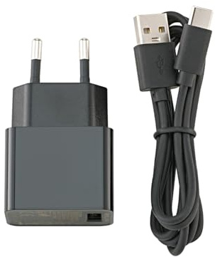 SIGOR USB-C Ladekabel inkl. Netzteil - Ladekabel für alle Akkuleuchten mit USB-C Anschluss, Länge 1,2m, schwarz