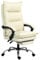 Vinsetto Bürostuhl mit Liegefunktion, ergonomisch Schreibtischstuhl, höhenverstellbar Drehstuhl mit Fußstütze, gepolstert, bis 135 kg belastbar, für Büro, Arbeitszimmer, Beige