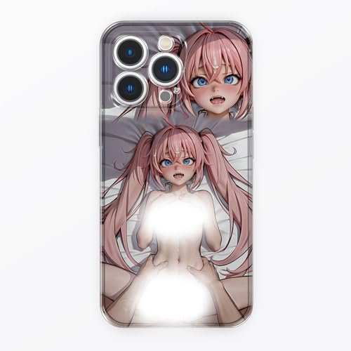 LOUEN Handyhülle für iPhone 13/iPhone 14 Hülle 6.1 Zoll,Ecchi Otaku Hentai Waifu Schutzhülle Manga Muster Jungs Case Design Cover Silikon