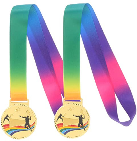 KITANDOVE 2 Stück Dekorative Badminton-medaillen Für Kinder Auszeichnungszubehör Metallmedaillen