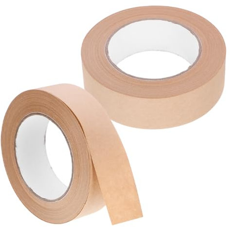 OFFSCH Wasseraktiviertes Papierklebeband 2 Rollen Bilderrahmenklebeband Dichtungsband Für Verpackung Und Einrahmung