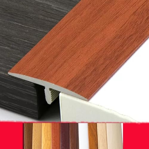 Floor Transition Strips Door Strip, T Molding Floor Divider Strip Floor Transition Strip, PVC Threshold Strip Self Adhesive Threshold Seam Cover Strip 1.5in Wide, Floor Mats Edge Reducer For Laminate/