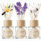 binca vidou Reed Diffuser Set of 3, Binca Vidou Lavender Vanilla Clean Cotton Natural Scent Oil Diffusers with Sticks for Home Office Bathroom Aromatherapy Decor 50ml x 3