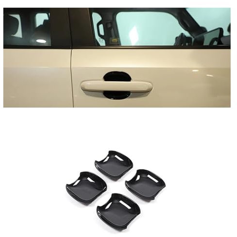 CAWEUER Kompatibel mit ABS, glänzend schwarz, Aufkleber for die Außentürgriffabdeckung, kompatibel mit Toyota Land Cruiser 250 Prado LC250 2024, Autozubehör(Style C-Gloss Black)