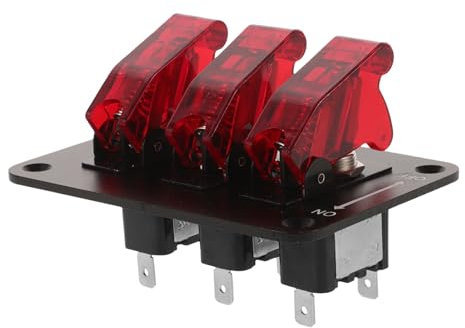 Alipis Boot Toggle Schalter Wasserdichter Wippschalter mit Anzeige Langlebiges Schalterpanel für Anwendungen Installieren für Feuchte Umgebungen